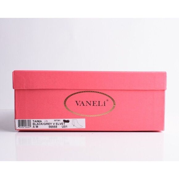 Vaneli Womens Taima Ankle Booties Boots Black Gray Velvet Snake Print Sz 6 New - Picture 9 of 9